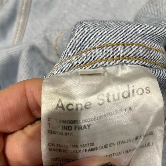 ACNE Studios Denim Top Jacket in Indigo Fray Size 32 / 00 US - Picture 13 of 13
